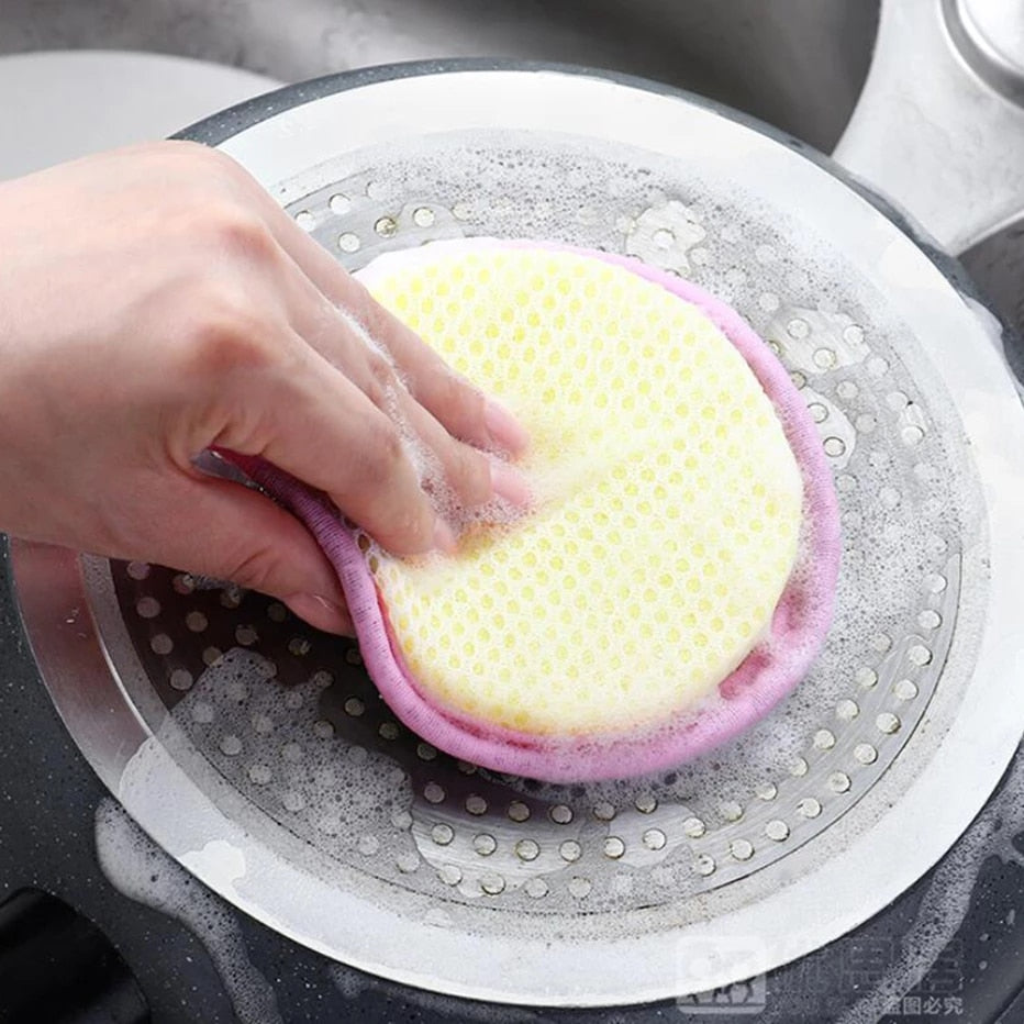 5/10Pcs Double Side Dishwashing Sponge Pan Pot Dish Wash Sponges