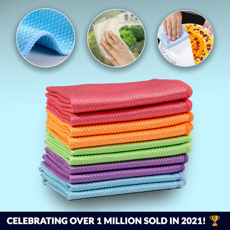 NanoScale™ Streak & Smear Free Miracle Cleaning Cloths - Reusable