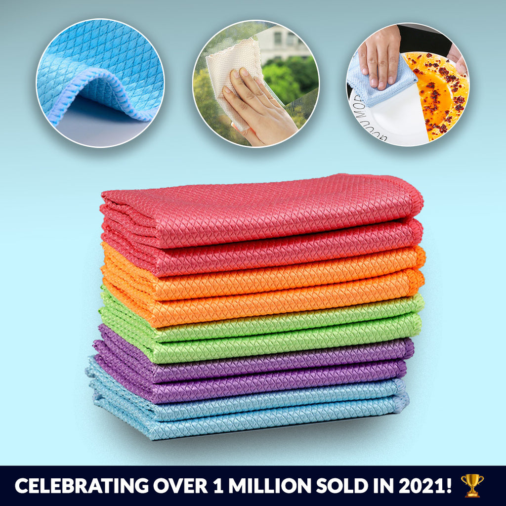 NanoScale™ Streak Free Miracle Cleaning Cloths - Reusable