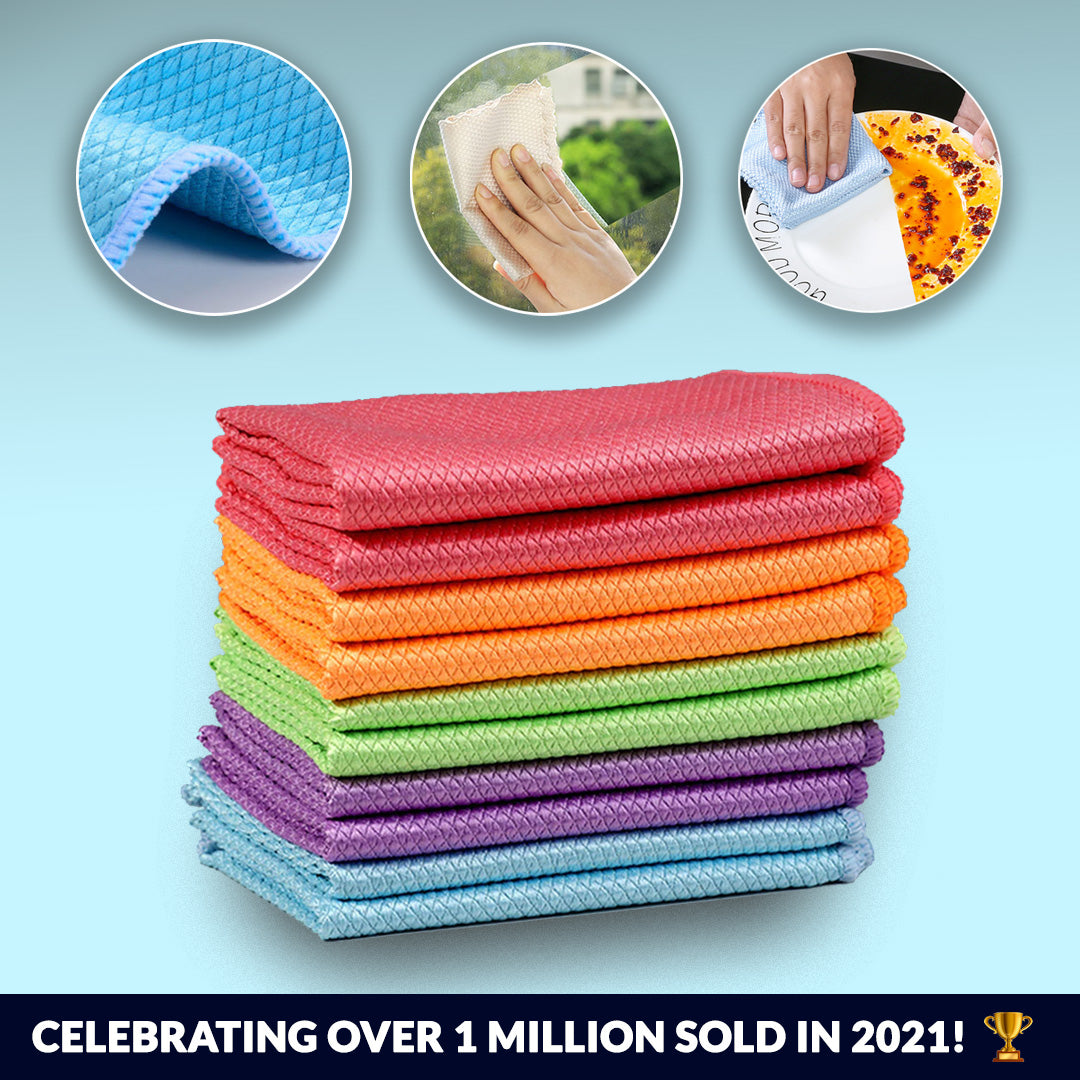 NanoScale™ Streak Free Miracle Cleaning Cloths - Reusable